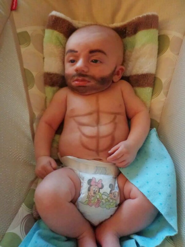 20+ Funny Photos Why Babies Should Not Be Left Alone With Their Dads